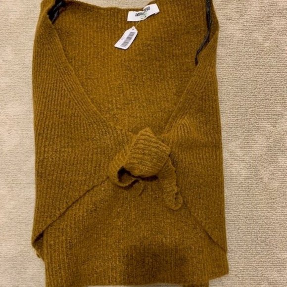 NWT Double Zero Brand Crop Tie Short Cardigan Sweater - Rich Caramel Color NEW! - Picture 5 of 8